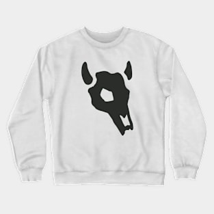 Simple Bull Cow Skull Emblem Crewneck Sweatshirt